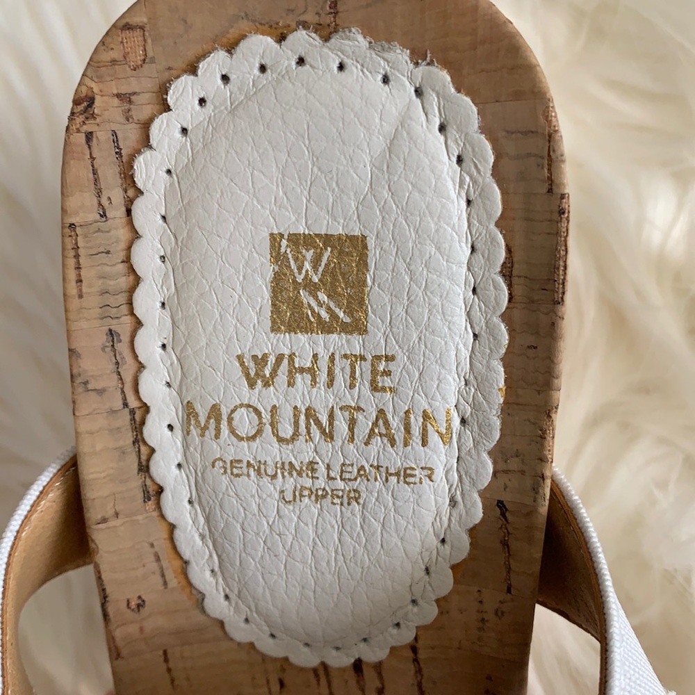 White Mountain, genuine leather upper, cork wedge sandal size 6.5 - Picture 5 of 5
